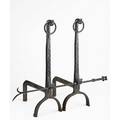 Samuel yellin pair of wroughtiron andirons with fire poker philadelphia ca 1920 stamped samuel yellin andirons 31 x 19 x 11 poker 37 x 4