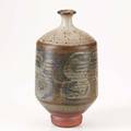 Peter voulkos early glazed stoneware bottle 1950s provenance sothebys new york signed voulkos 10 x 5 12