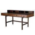 Lovigdansk folding desk denmark 1960s teak branded 34 x 64 x 29