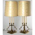 Stiffel pair of tall fourlight brass table lamps in the style of tommi parzinger 36 x 8 12 sq