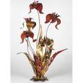 Silas seandel patinated floral sculpture in brass and copper 1970 signed silas seandel and dated 36 x 24 x 19