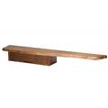 George nakashima walnut wallhanging shelf with drawer unmarked 4 34 x 41 x 7