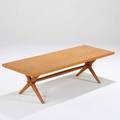 Th robsjohn gibbings widdicomb coffee table usa 1950s bleached mahogany decal label 16 12 x 58 x 21