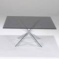 Lee rosen pace coffee table usa 1970s chromed steel clear round top and square smoked glass top unmarked clear glass top 36 dia smoked glass top 18 x 39 sq