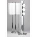 Paul mayen habitat tall table lamp and floor lamp acrylic chromed steel and polished aluminum unmarked floor lamp 36 12 x 10 dia