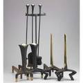 Donald deskey three piece fire tool set and two pair of andirons andirons marked bennett tools tool set 31