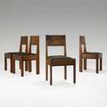 Ja muntendam lov four destijl dining chairs holland 192435 oak and wool upholstery metal labels 34 34 x 18 x 18 14