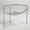 Philippe starck xo dr sonderbar armchair france 1983 chromeplated tubular and flat steel embossed signature 25 x 36 x 19 12