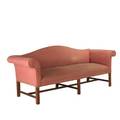 Chippendale style sofa mahogany stretcher base 20th c 33 x 82 x 28
