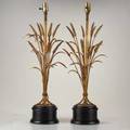 Wheat lamps pair of giltmetal wheat spray lamps overall 29 x 10