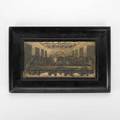 The last supper patinated white metal plaque framed 11 34 x 18