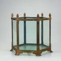 Terrarium large octagonal brass and glass early 20th c 17 12 x 20