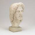 Historical bust cast concrete bust of a bearded man overall 15 x 7 12 x 8