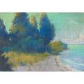 Frank reed whiteside american 18661929 pastel on paper landscape framed estate stamp of the artist verso 12 x 16