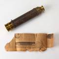 Telescope brass and leather early 20th c closed 10 x 1 78 dia