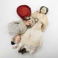 Doll group six pieces dolls parts and clothing by greiner georgene averill etc largest doll 22