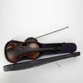 After andreis jais violin with bow late 19thearly 20th c paper label 23 14 x 8