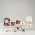 Chinese export and european porcelain approx thirtyfour items include tea cups saucers rabbit figure etc most marked tallest 2 12