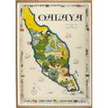 Jr charton map late 19thearly 20th c  chromolithograph on paper map of malaya framed 27 x 42