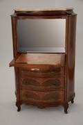 Marble Top Mahogany Bar Cabinet