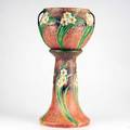Roseville jonquil jardiniere and pedestal 28 x 14 dia