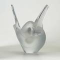 Lalique sylvie doves vase engraved 8 14 x 7 x 4