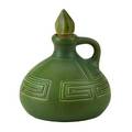 Rookwood zline jug with stopper with geometric decoration in emerald green glaze 1904 flame mark iv769czv 7 12 x 6 14