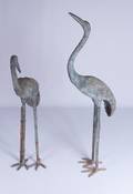 Bronze Crane Yard Ornaments