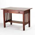 Stickley bros single drawer library table early 20th c quartersawn oak quaint metal tag 29 34 x 40 x 26