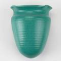 Marblehead wall pocket in turquoise glaze 20th c ship mark 5 x 4