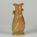 Bernard bloch crown oak ware amphora vase with art nouveau decoration and maidenin profile marked 12 12 x 5 12 x 4 12