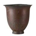 Marie zimmerman large copper vessel with flared rim marked marie zimmermanmaker077 9 12 x 10 14