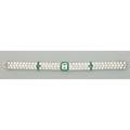Art deco diamond and emerald platinum strap bracelet ca 1930 highly flexible continuous ribbon with emerald buckle ornaments a rectangular stepcut diamond approx 260 cts framed by calibre cu