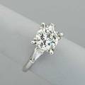 Diamond and platinum engagement ring oec diamond 220 cts by formula and tapered baguette cut diamond shoulders approx 40 ct tw 40 dwt 62 gs size 6 12