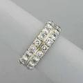 Double row diamond eternity band forty boxset brilliant cut diamonds approx 40 cts tw in 14k wg marked 14k erev 50 dwt 79 gs 727 mm size 8