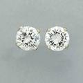 Diamond stud earrings circular brilliant cut diamonds approx 110 cts tw in fourprong setting 14k wg diamonds 5 mm 09 dwt 13 gs