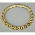 Kira italian flexible 18k collar ca 1995 bright crossed and ball links 645 dwt 1002 gs 17 x 58