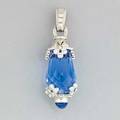 Judith ripka 18k diamond blue quartz pendant ca 2004 lantern shaped with enhancer bail in 18k wg 868 dwt 135 gs 2