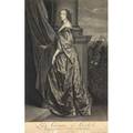 English portrait engravings anne countess of chesterfield and lucy countess of carlisle dated 1637 framed 12 x 19 12 sight