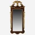 Georgian style mirror gilded decoration with eagle finial 19th c 55 x 25 12