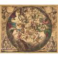 Pieter schenk dutch 16601719 two handcolored engraved maps haemisphae latumau spherarum and haemisphae graphicum coeliet framed 16 34 x 19 34 plate