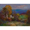 Tod lindenmuth american 18851976 oil on board autumn in new england framed signed 18 x 24