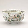 Chinese porcelain bowl famille verte decoration late 19th c 4 14 x 8 12 dia