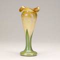 Quezal floriform vase 20th c marked quezal p 118 9