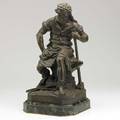 After charles auguste lebourg french 18291906 le travail bronze on marble base early 20th c marked lebourg acquis par la ville de paris 21 12 x 10 12 sq