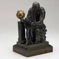 After jean baptiste pigalle french 17141785 bronze sculpture depicting a scholar 19th c signed pigalle 13 x 6 12 x 8 12
