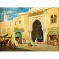 Addison t millar american 18601913 oil on canvas of a middle eastern market scene framed signed and dated 1909 artist thumbprint on recto and verso 12 x 16