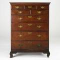 Chippendale tall chest walnut with threeovertwooverfour drawer configuration ca 1760 55 x 41 x 22