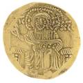 Byzantine gold coin john ii 11181143 obv christ seated rev mary crowning emperor