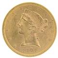 1901 500 gold coin anacs ms 6363 note repunched date